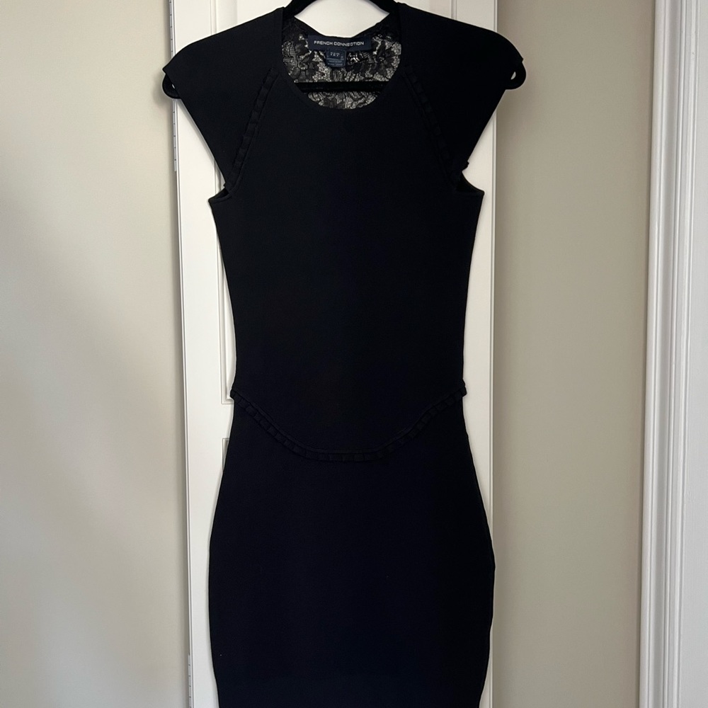 French Connection Knit Black Dress